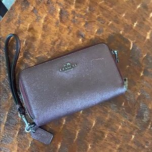 Coach plum wallet/wristlet